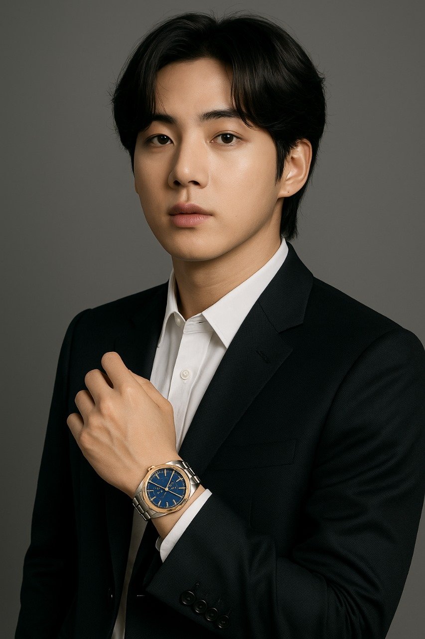 …Man wearing a silver watch and rose gold bracelet — affordable men’s jewellery in Pakistan by Bymenz